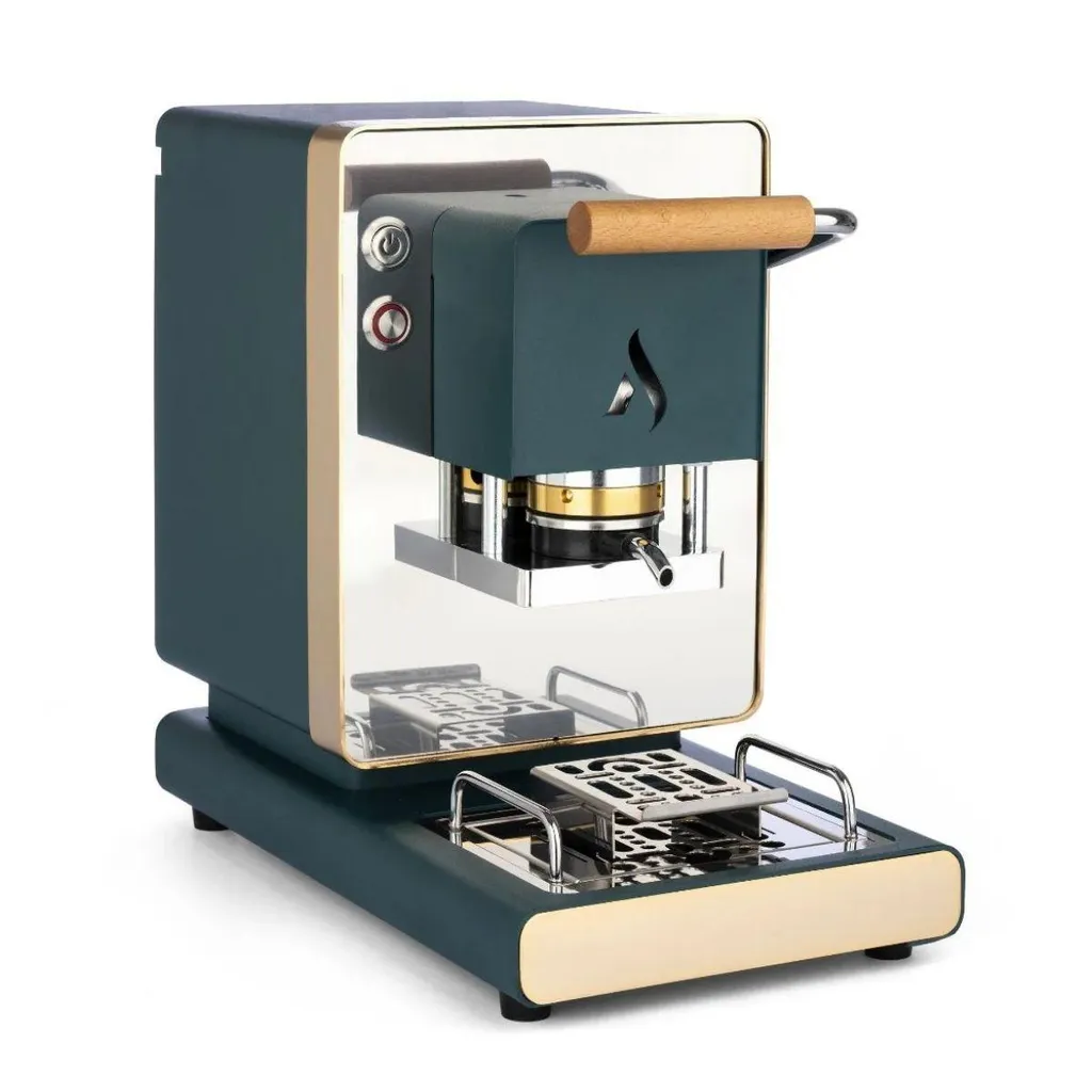 Aroma Iconica Coffee Machine ESE Pads 44 mm – Espresso Machine with 2L Water Tank, Italian Espresso Pad Machine for Home & Office | Green Gold
