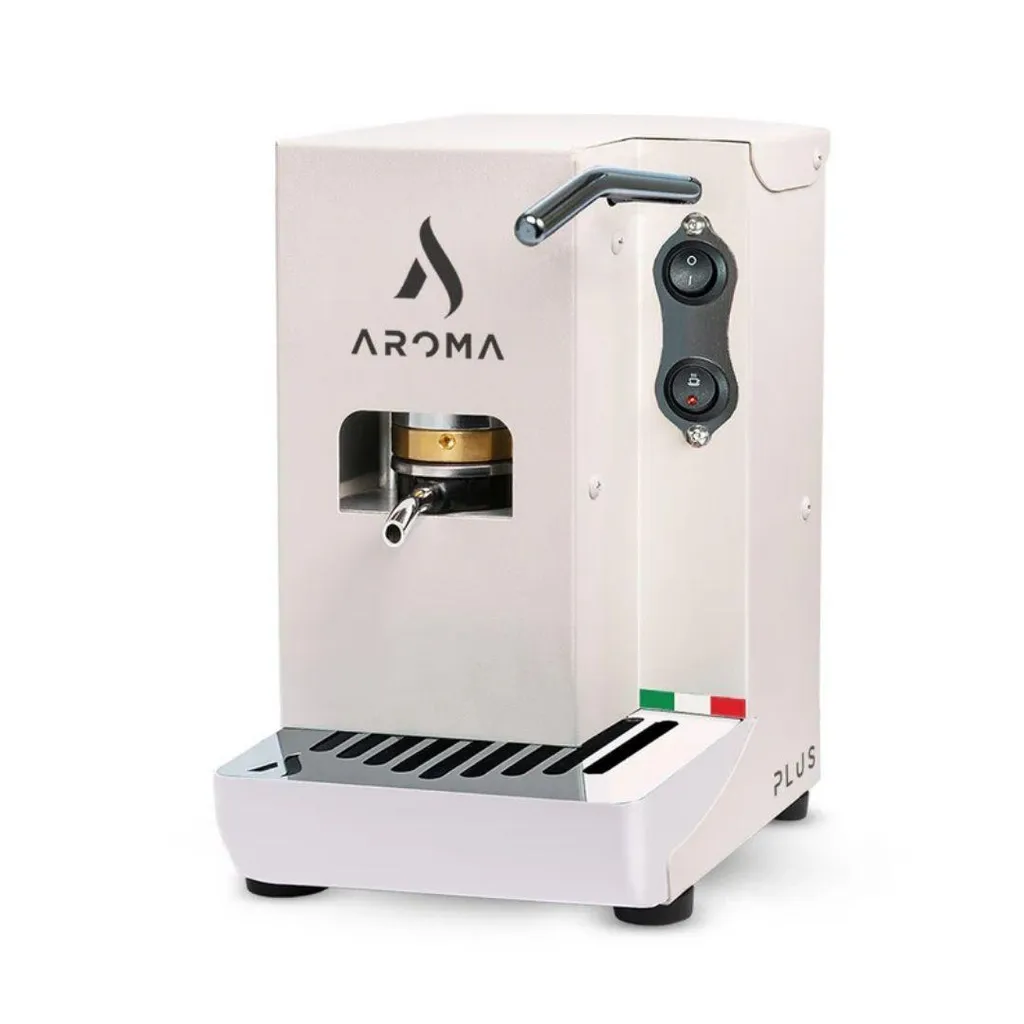 Aroma Plus+ Mono Espresso Machine for Pods | ESE 44 mm | 380 Watts | 15 bar | White