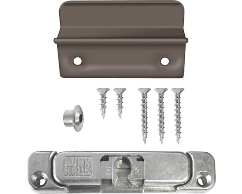 Hornbach ARON handle shell, catch for balcony door, brown