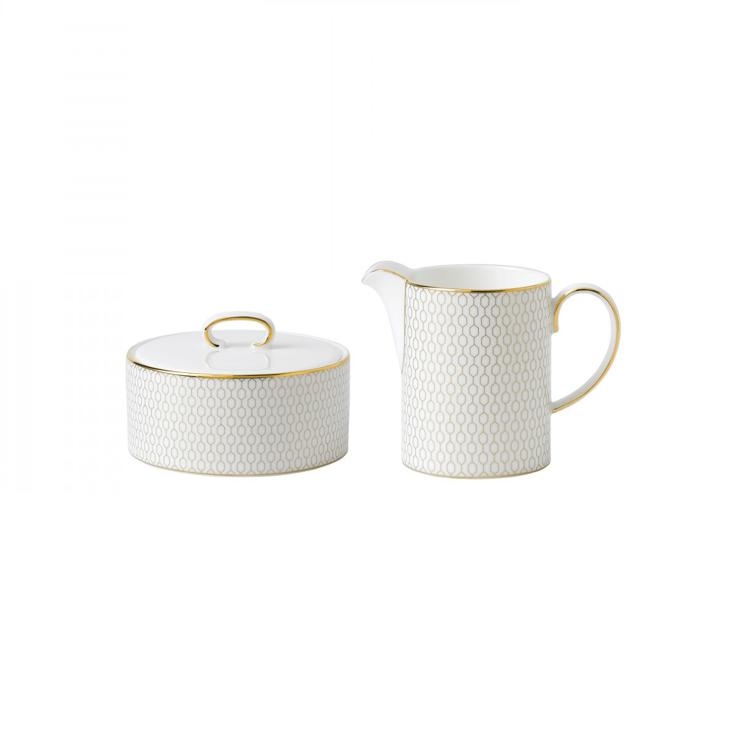 Wedgewood Arris Sugar Bowl And Milk Jug