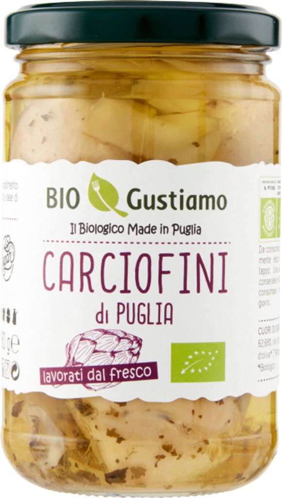 Bio Gustiamo Artichokes from Apulia in Extra Virgin Olive Oil 280g - Gustiamo 280g
