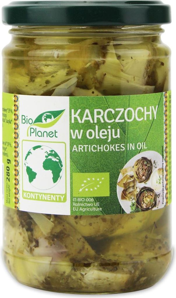 Biogo ARTICHOKES IN ORGANIC OIL 280 g -PLANET