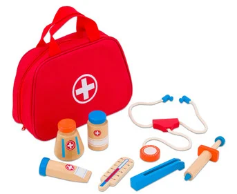 Doctor's bag with accessories, 8-piece set
