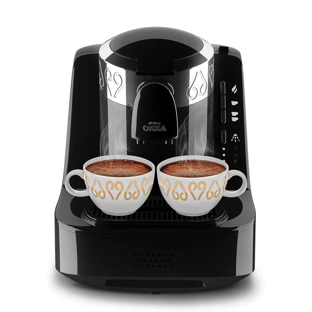 Arzum Okka Turkish Coffee Maker, Fully Automatic, 3 Cup Sizes, Self-Cleaning Function, 950 ml Water Tank, Over-Protection Sensor