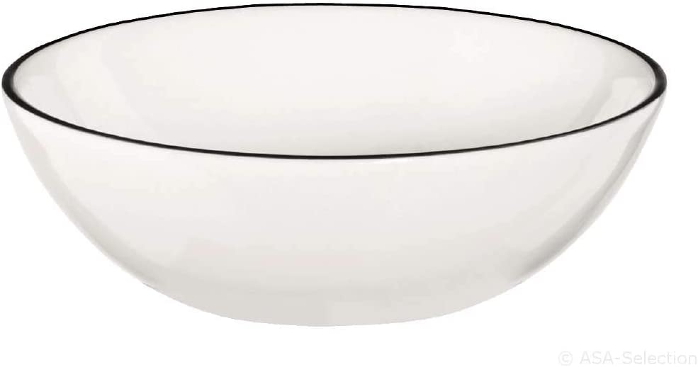 ASA 1910113 Ligne Bowls – Ligne Noire – Fine Bone China Porcelain Diameter 11.5 cm Height 3.5 cm
