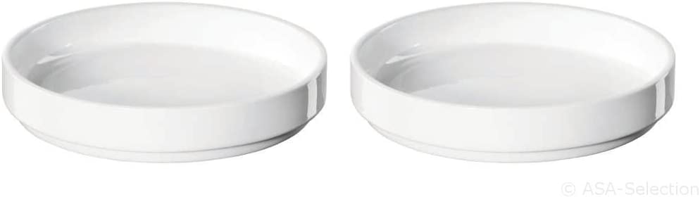 ASA APERO NOVO 51500017 Snack Plate White 15 cm Set of 2