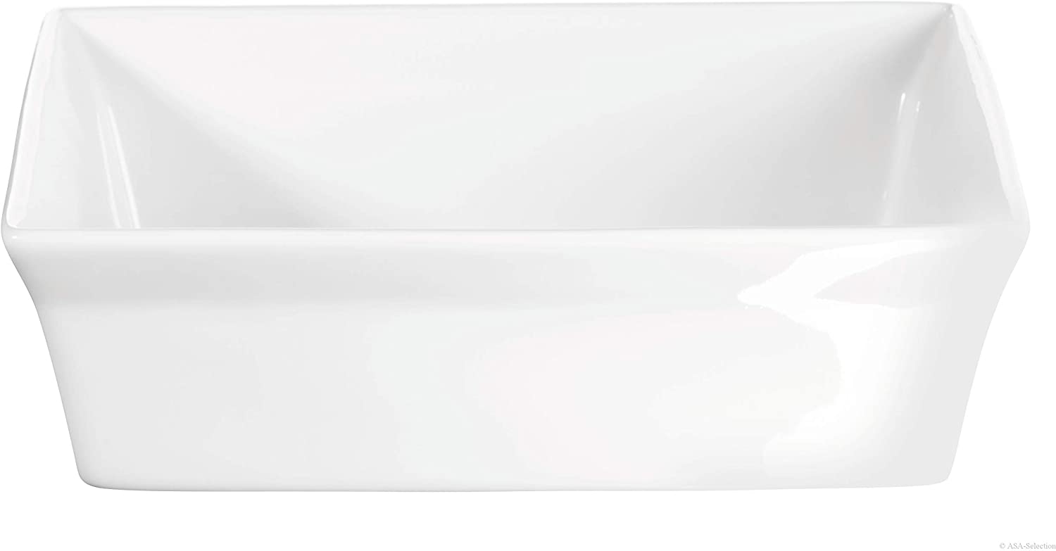 ASA Burr dish, porcelain, white, 18 x 18 x 5 cm
