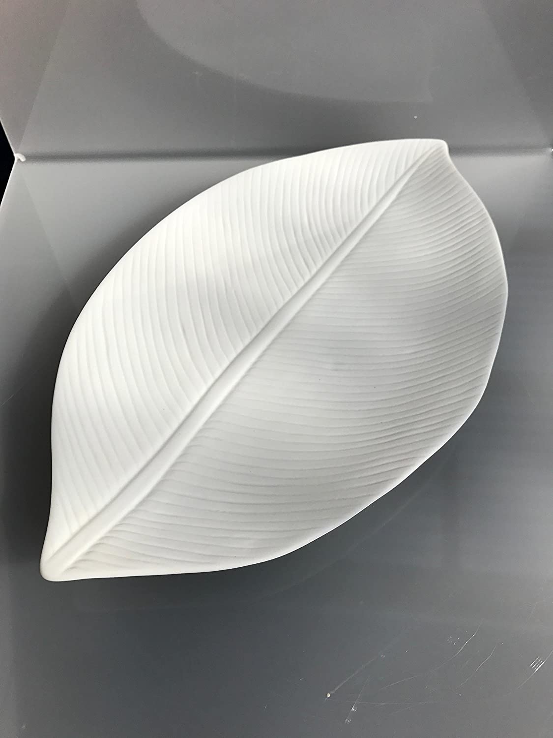ASA 71042091 Leafs 30 x 17.5 x 2 cm White Ceramic Bowl