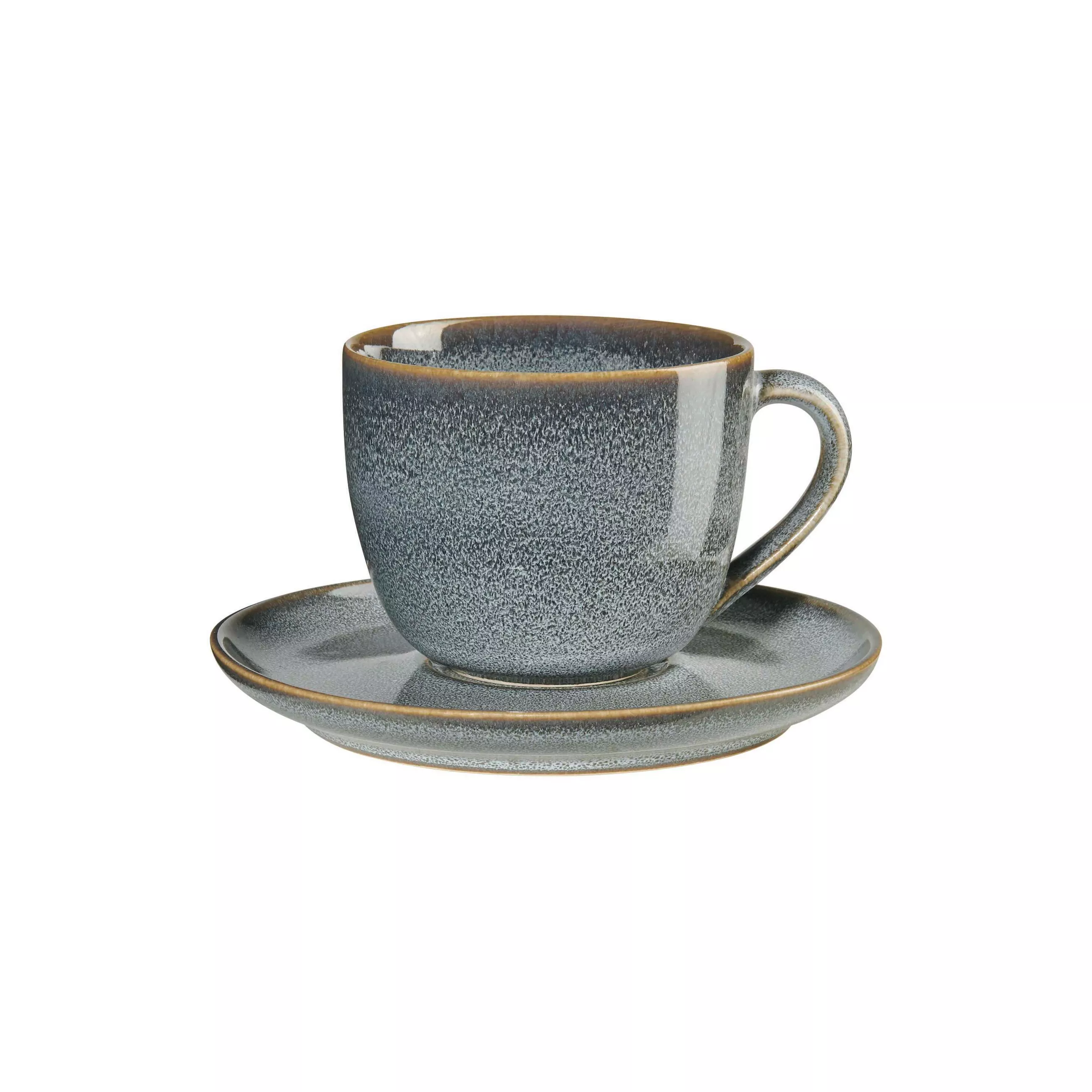 ASA CAPPUCCINO CUP AND SAUCER, SEASONS DENIM, 11/7.5 CM