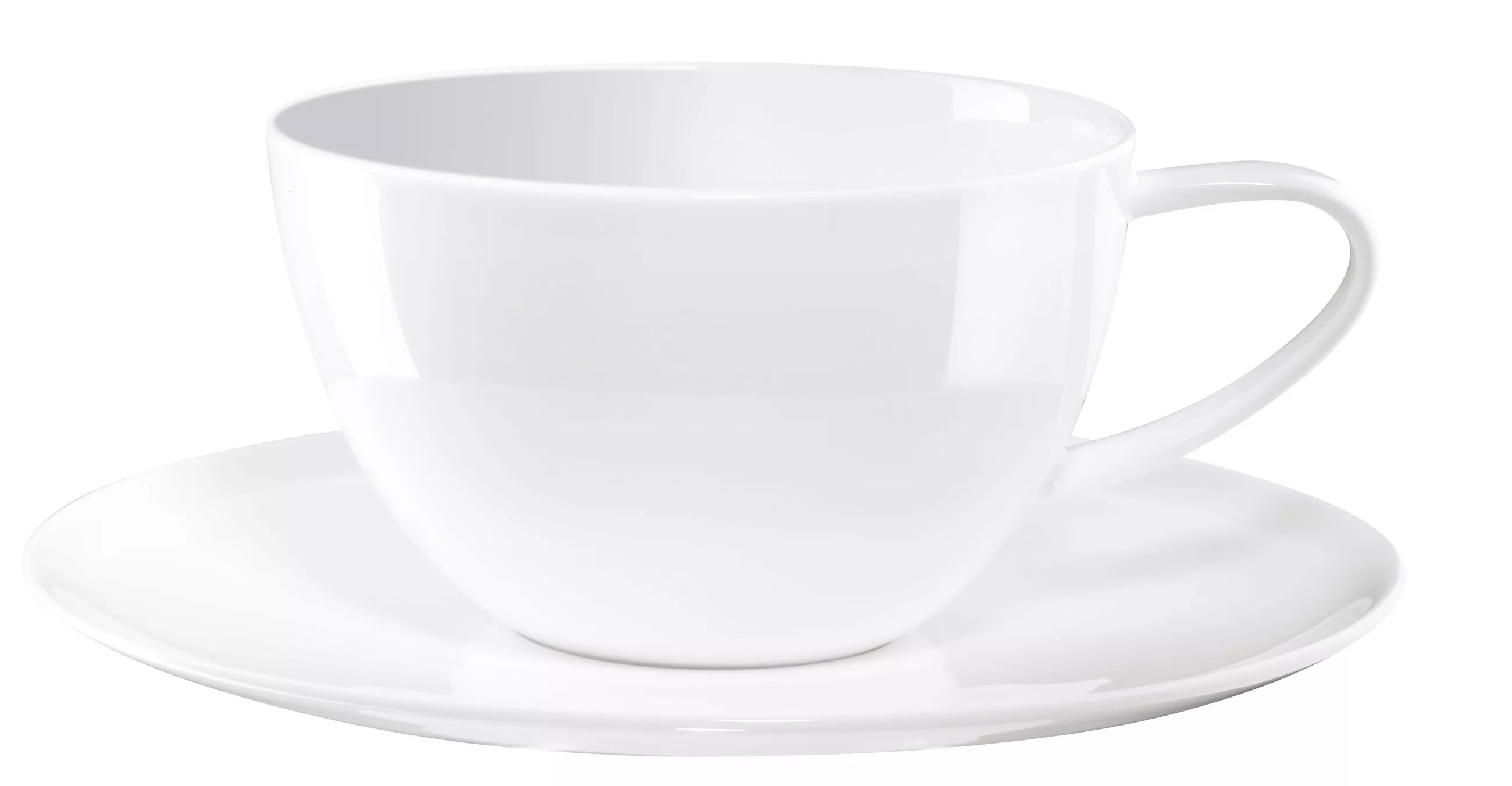 ASA Jumbo Cup and Saucer, 350 ml, white