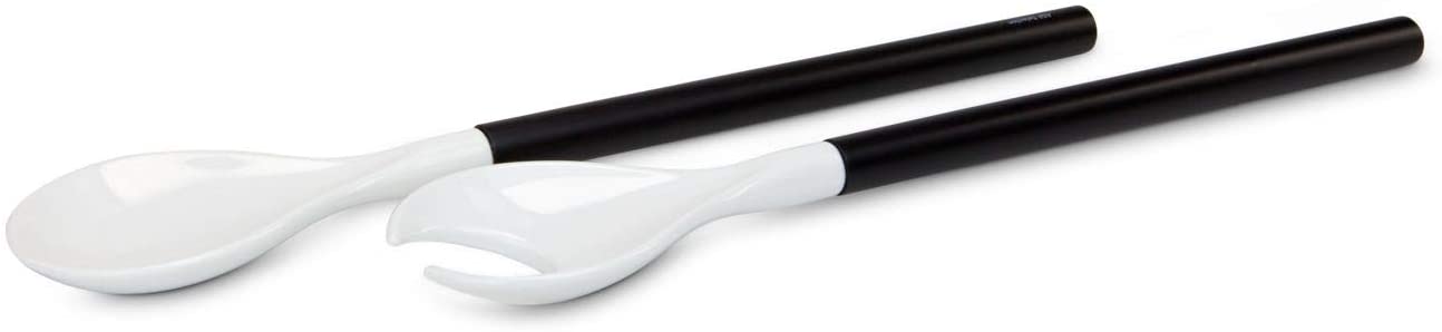 Asa Salad Servers in Black & White