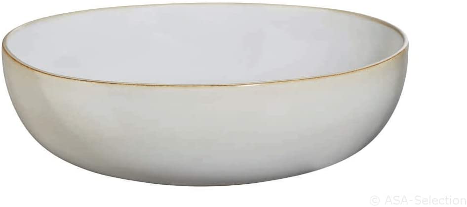 ASA Saisons 27273107 Salad Bowl Sand/Beige Glazed Stoneware Diameter 29.5 cm Height 9 cm