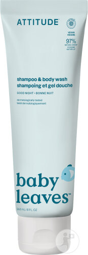 Attitude Baby Leaves 2in1 Shampoo & Shower Gel Good Night Tube 240ml