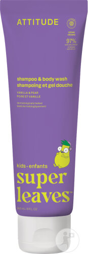 Attitude Super Leaves Kids 2in1 Shampoo Pear & Vanilla Tube 240ml