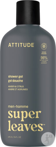 Attitude Super Leaves Men Shower Gel Amber & Citrus Fruits 415ml