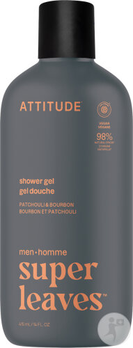 Attitude Super Leaves Men Shower Gel Patchouli & Bourbon 415ml