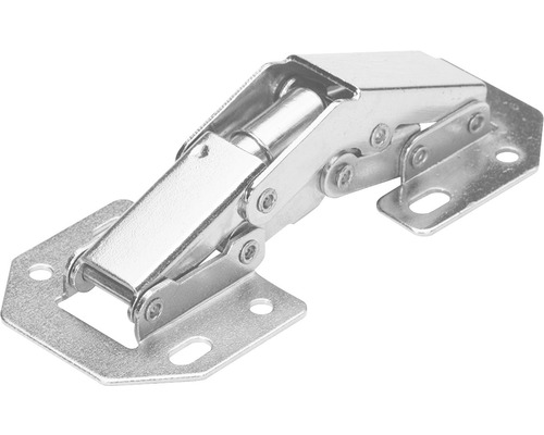 Hettich Screw-on hinge with spring, nickel-plated steel, 12 pieces