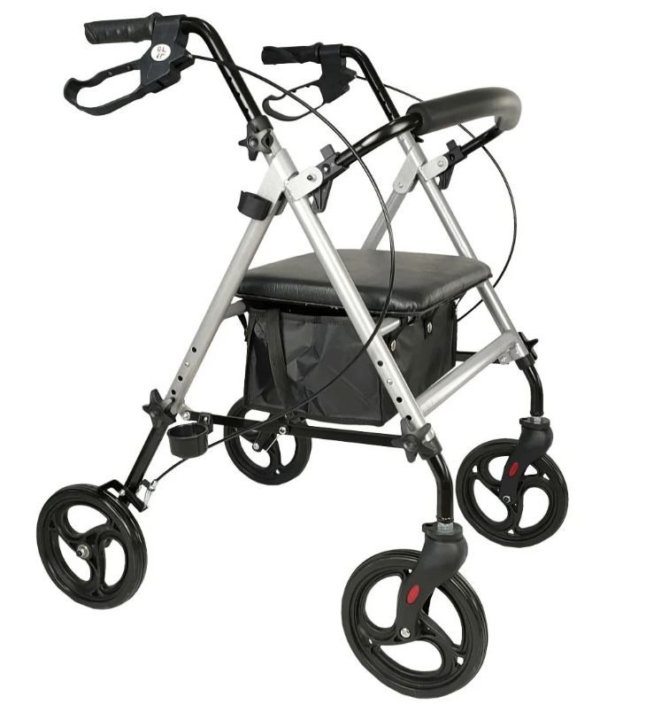 Ausilium rollator made of lightweight aluminum, 4 wheels, foldable 1 St