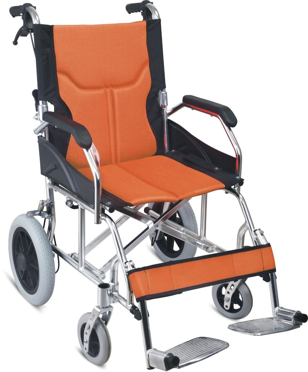 Ausilium Ultralight folding aluminum wheelchair for transport with seat belt and st 1 St