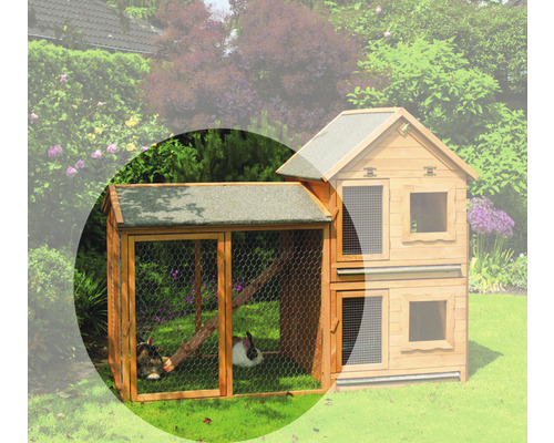 Run enclosure promadino for small animal house Maxi 101 x 101x 101 cm brown