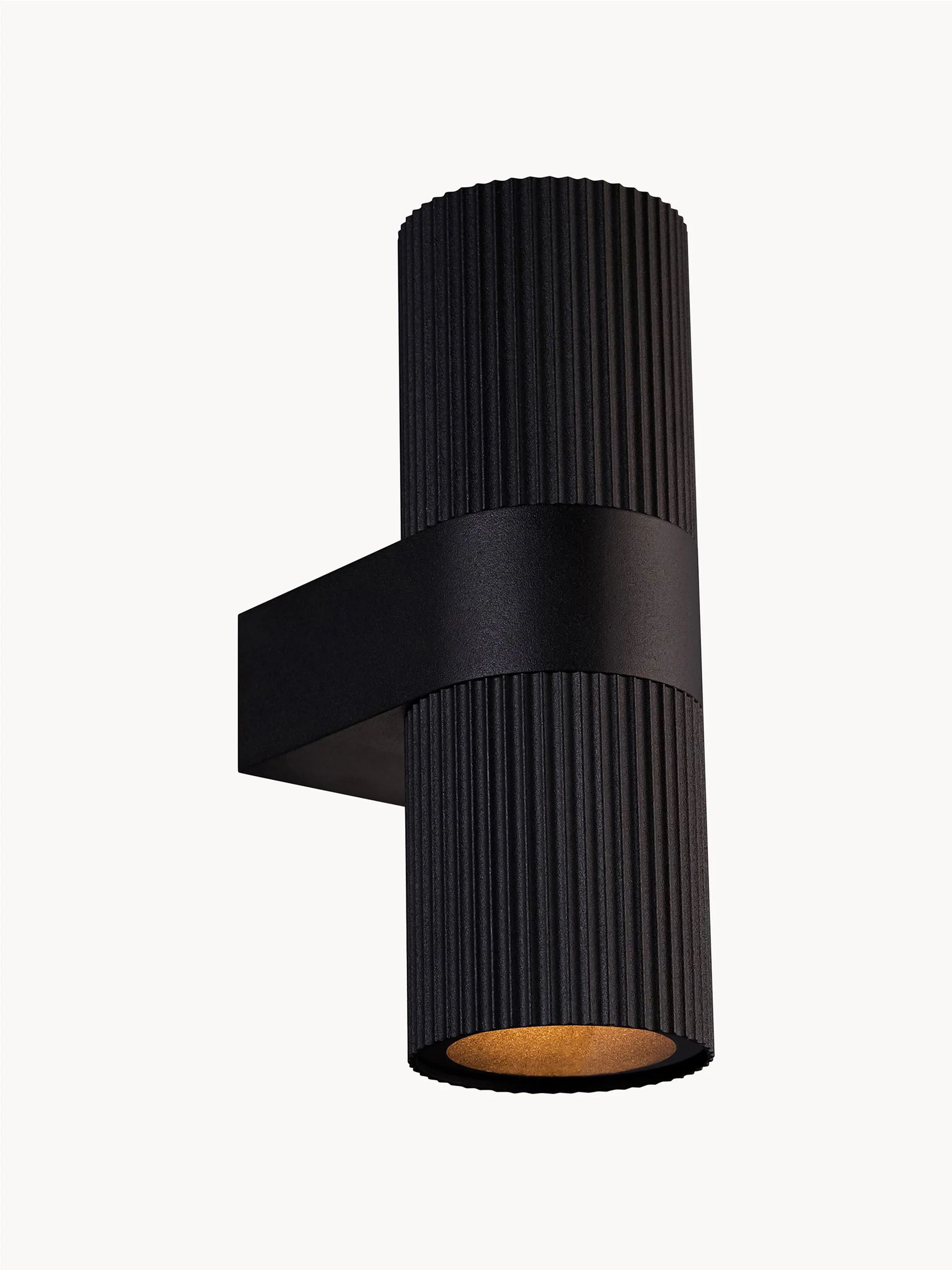 Westwing Collection Kyklop outdoor wall light, Black, gold