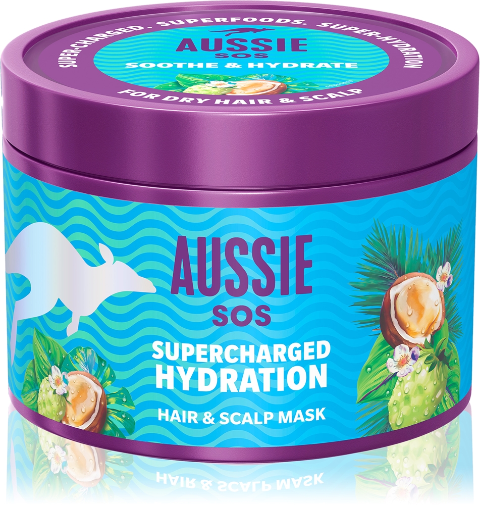 Aussie SOS Supercharged Hydration soothing moisturizing mask for hair and scalp
