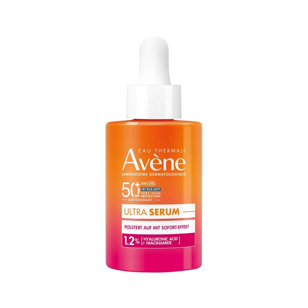 Avène Ultra Plumping Serum SPF 50+ - Anti-Aging Face Serum with Sunscreen & HEV Blue Light Filter 30 ml