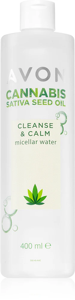 Avon Cannabis Sativa Oil Cleanse & Calm micellar water for make-up removal with a calming effect