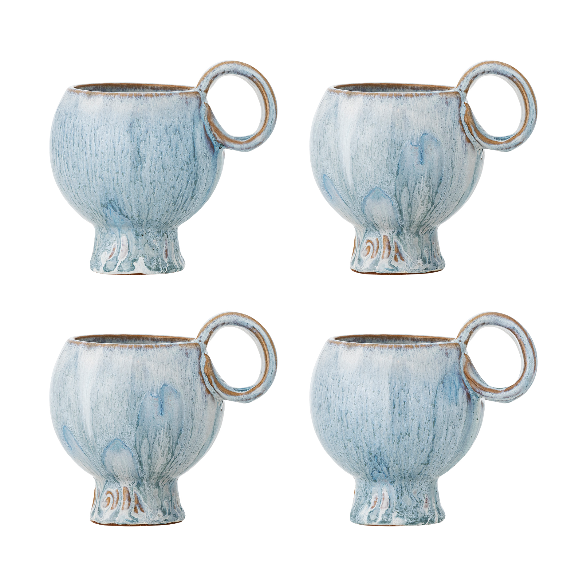 Bloomingville Avonlea Mug 4-Piece Set, Blue