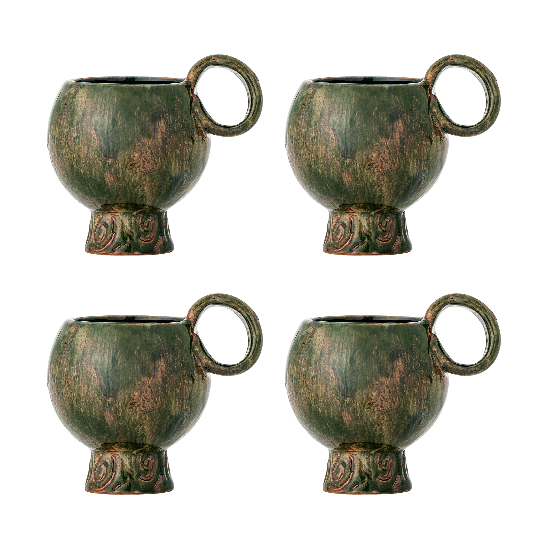 Bloomingville Avonlea Mug 4-Piece Set, Green