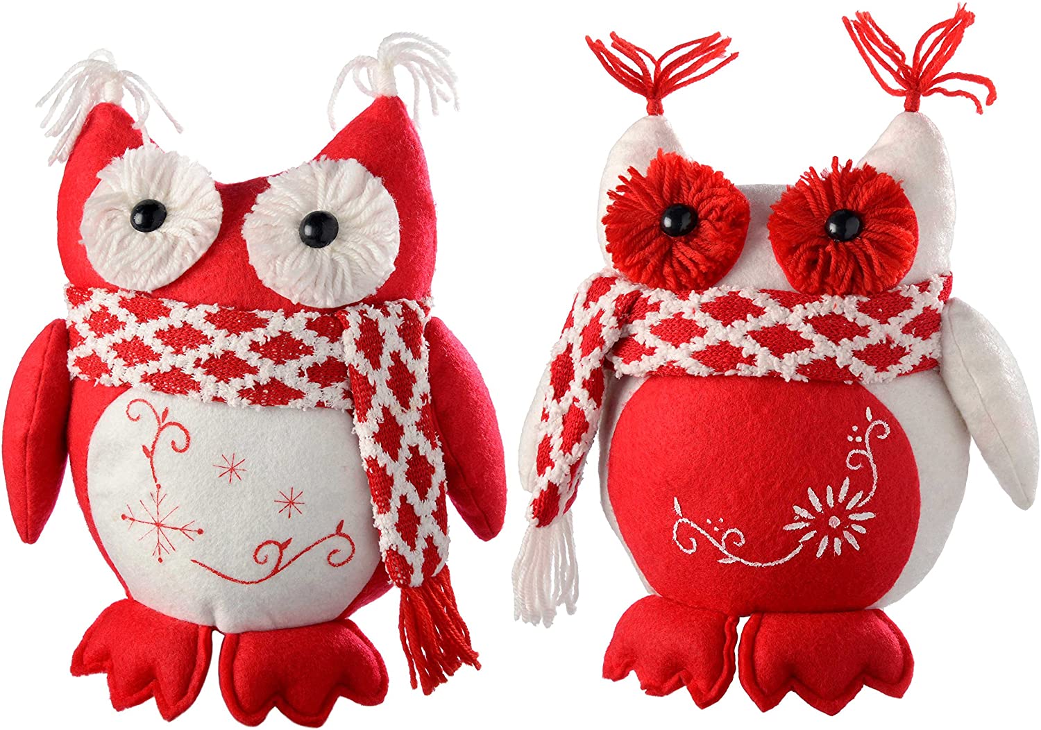 WeRChristmas 28 cm Santa Decoration – Set of 2, Multi-Color