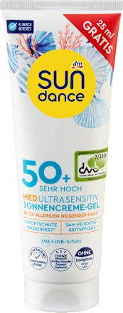 SUNDANCE Sun cream gel MED ultra sensitive, SPF 50+, 125 ml
