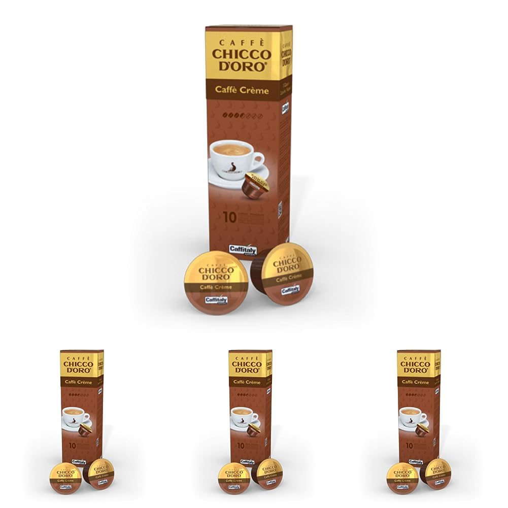 Chiccodoro Caffitaly Caffè Crème, 10 Capsules, 80 g (Pack of 4)