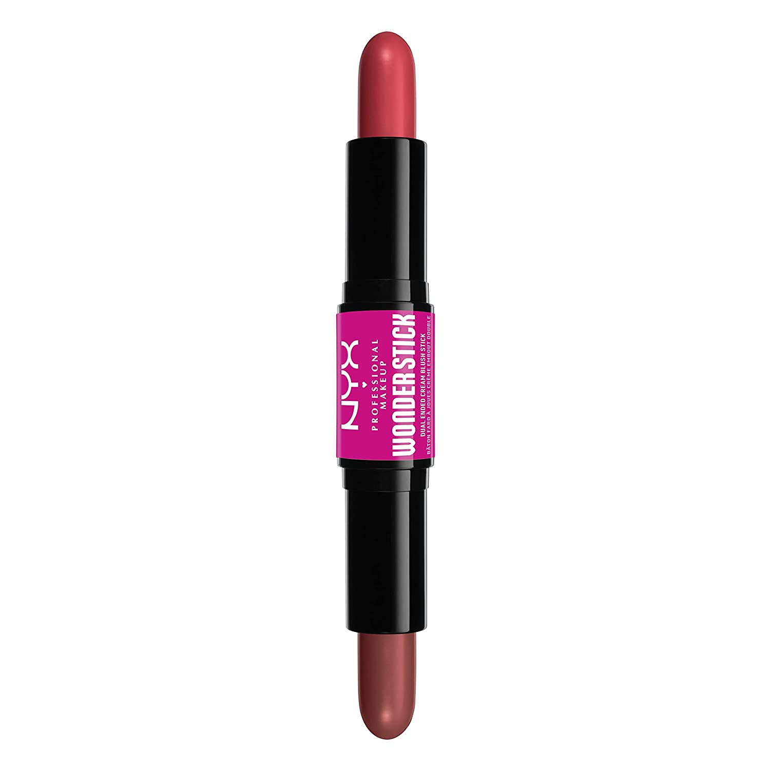 NYX Professional Makeup Blusher with Hyaluronic Acid, Moisturising, Mixable Texture, Vegan, Wonder Stick, Coral + Deep Peach, ‎03 'n'