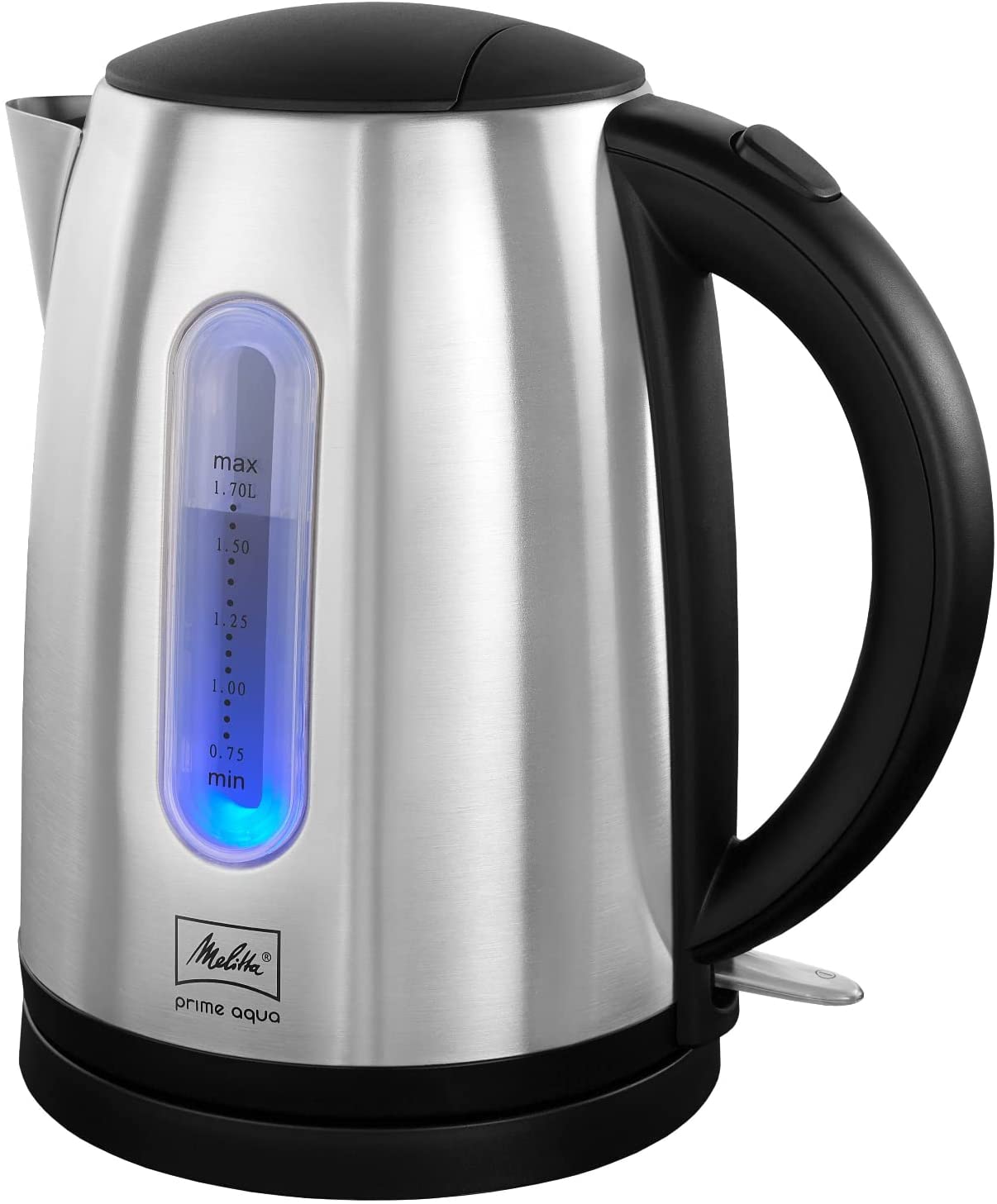 Melitta 10180-02 Prime Aqua Kettle, 1.7 Litre, Silver/Black
