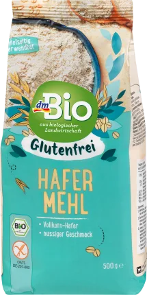 dmBio Flour, oat flour, gluten-free, 500 g