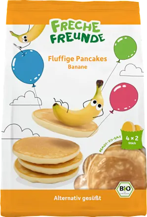 FRECHE FREUNDE Children's snack Pancakes Banana ready-to-eat (4x2 pieces) from 3 years, 240 g