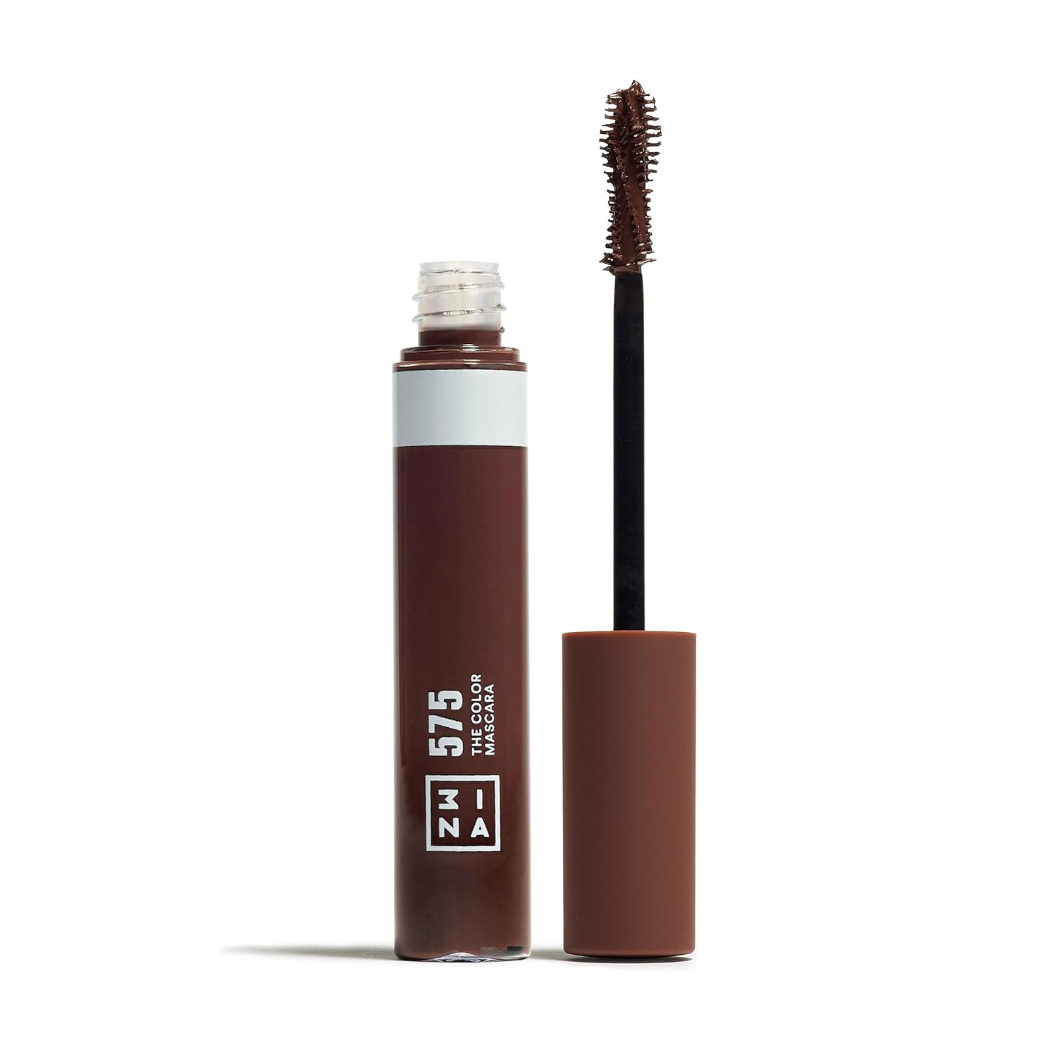 3INA MAKEUP - Vegan - The Color Mascara 575 - Brown - Volume and Length - Colorful Mascara - Highly Pigmented - Vegetable Keratin Formula - Long-Lasting - for Sensitive Eyes - Cruelty Free