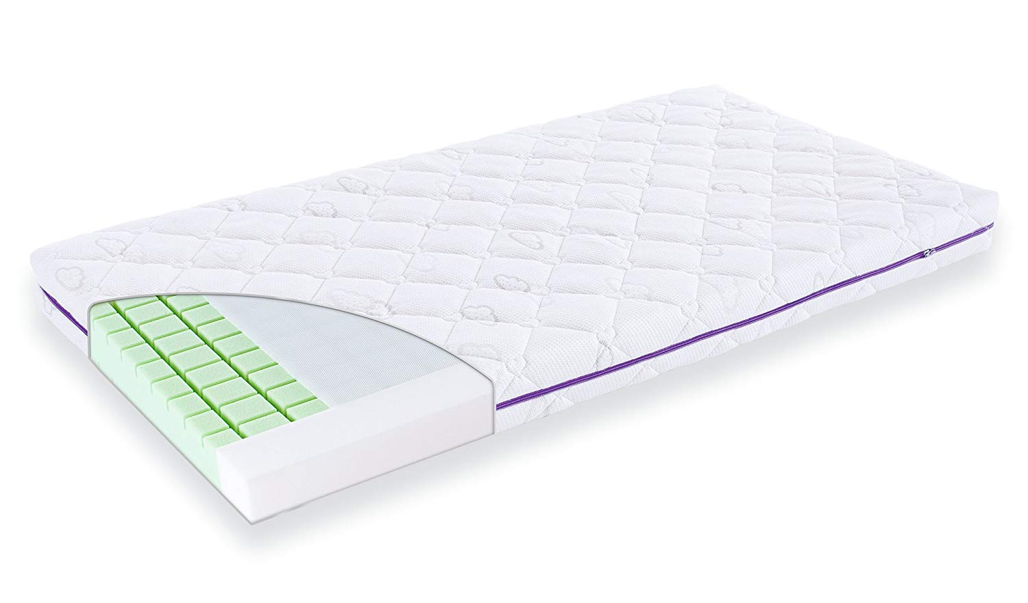 Traeumeland Träumeland Dandelion T014731 Cot Mattress 60 x 120 cm White