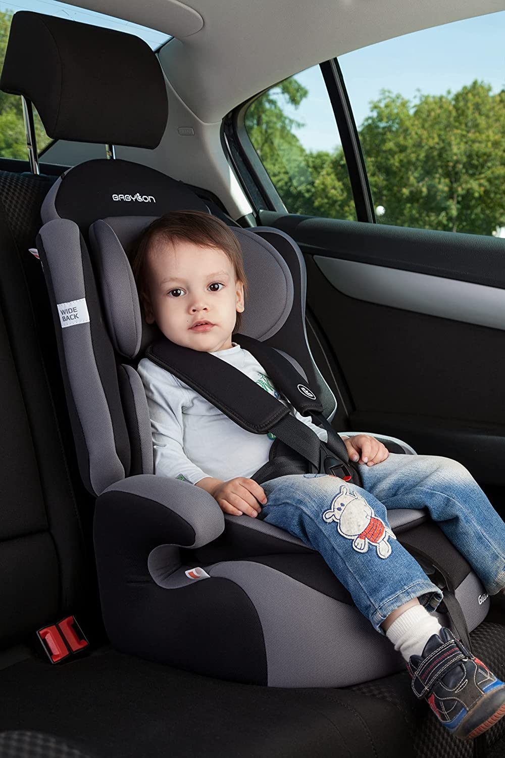 Unbekannt Babylon Guard ISOFIX Child Car Seat Group 1/2/3, 9-36 kg Child Seat with Isofix and Top Tether 5 Point Safety Belt Car Seat Adjustable Headrest ECE R44/04 Blue