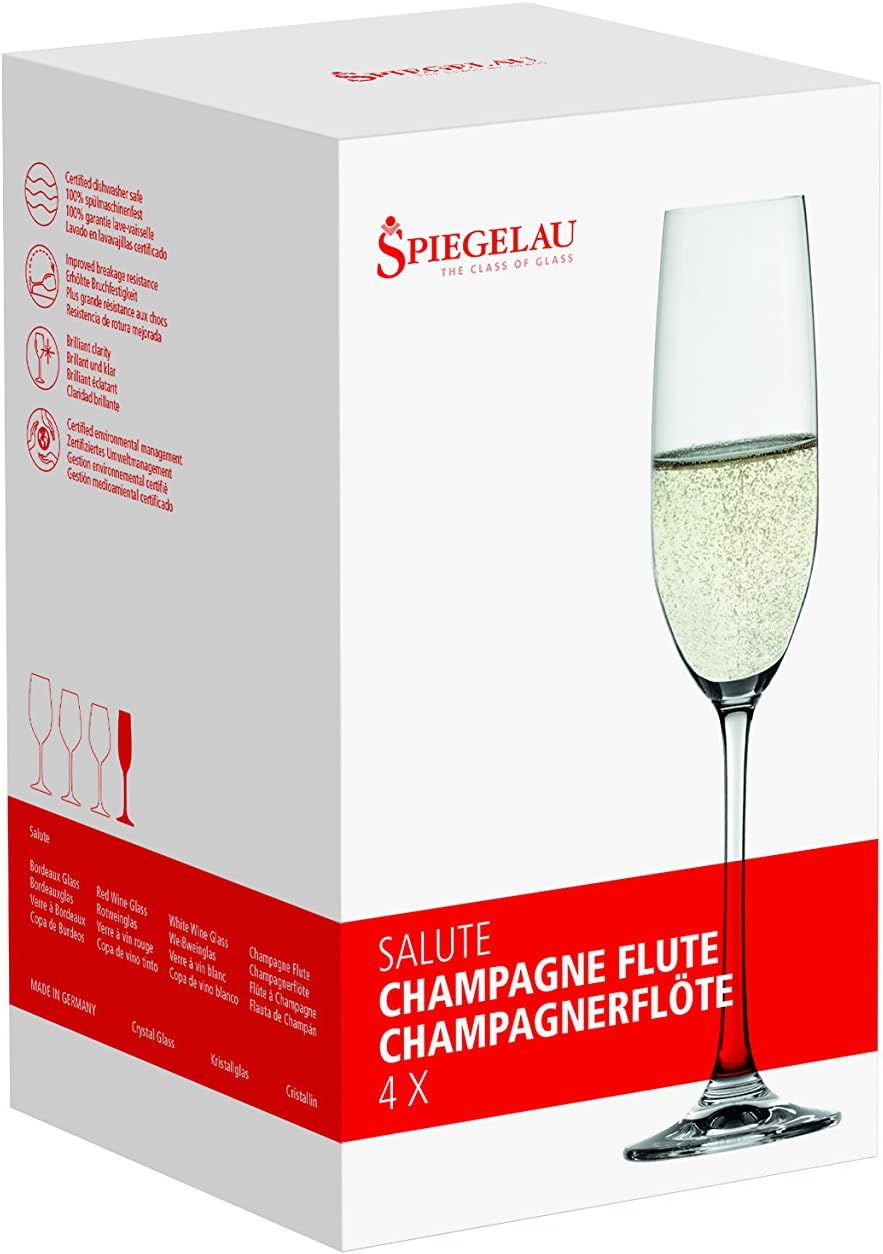 Spiegelau & Nachtmann Spiegelau Salute Champagne / Prosecco / Cava Glass (Flute) Set of 4