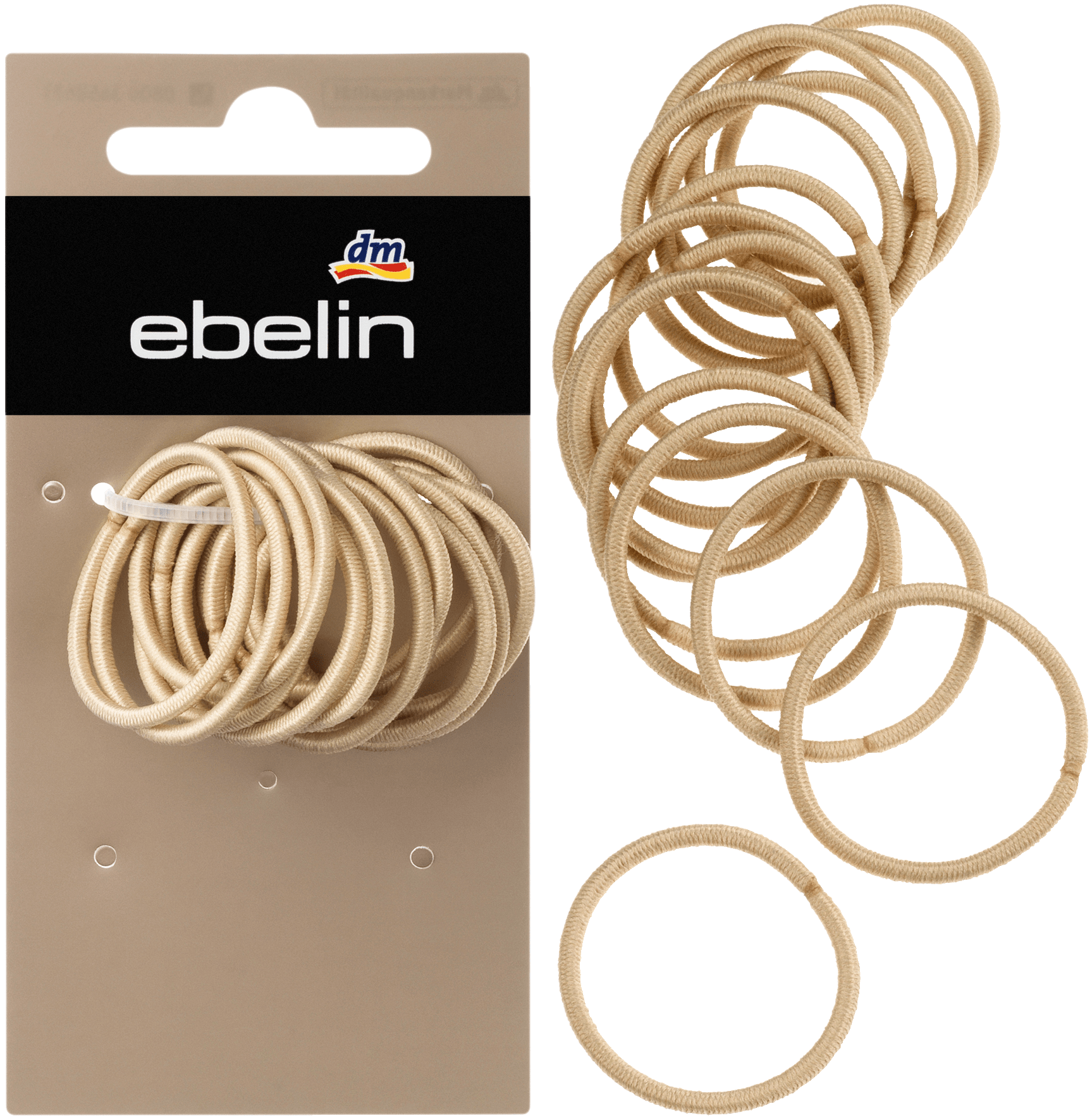 ebelin Hair Bands Small/Thin-Blonde, 15 St