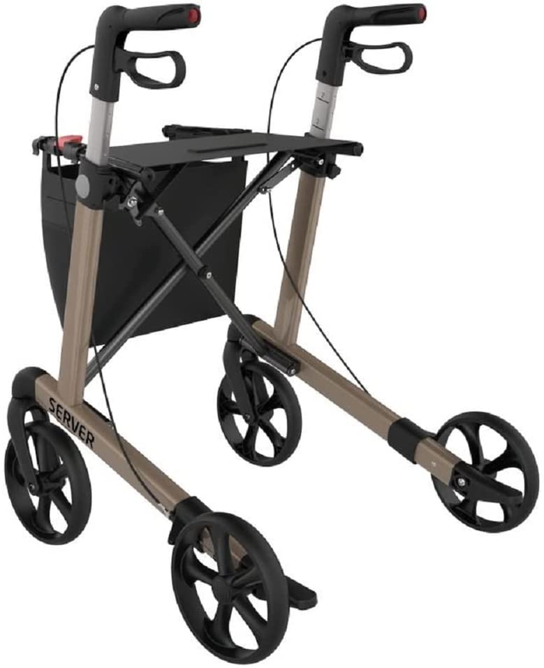 Rehasense Lightweight Server Rollator L Champagne