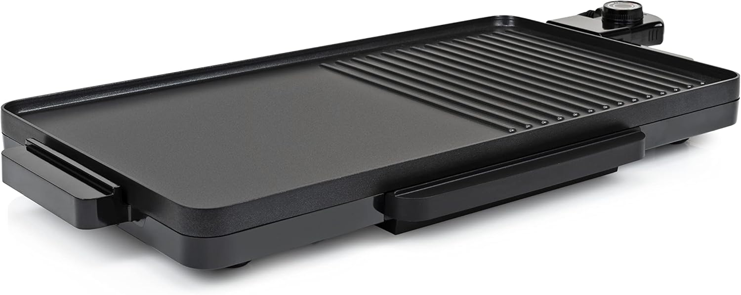 Tristar BP-2750 Table Grill, 2000 Watt, Non-Stick Coating, Grease Collection Container, 49 x 27 cm Grill Surface
