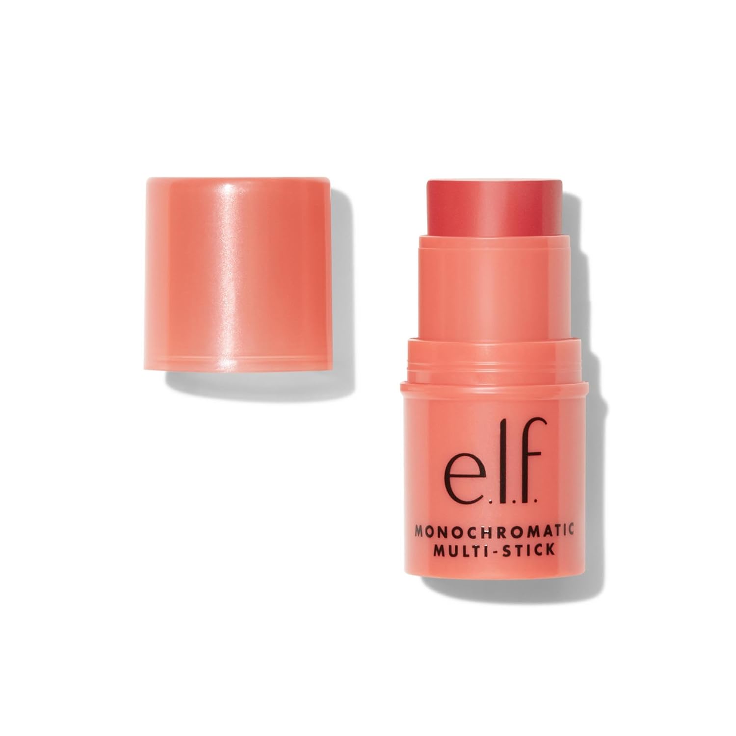 e.l.f. Monochromatic Blush Multi Stick, Creamy, Lightweight, Versatile and Luxurious, Adds Shimmer, Easy to Use on the Go, Spreads Effortlessly, Glimmering Guava, 4.4g