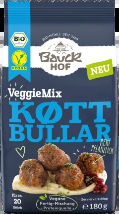 Bauckhof Finished mix, Veggiemix Köttbullar, 180 g