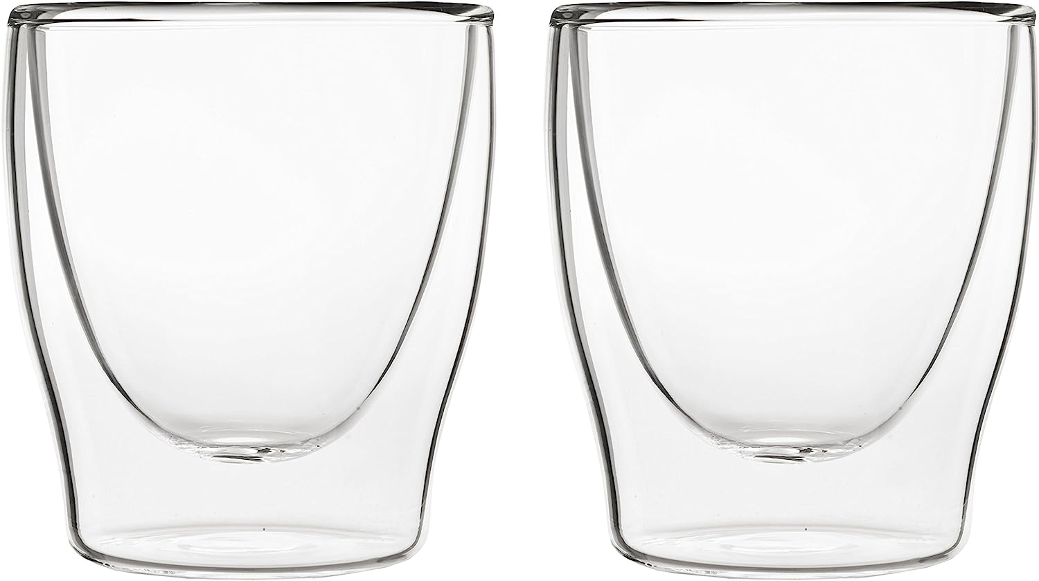 DUOS Feelino Double-Walled Thermal Tea Glasses / Coffee Glasses with Floating Effect Keeps Drinks Warmer for Longer and Cold Cold for Longer