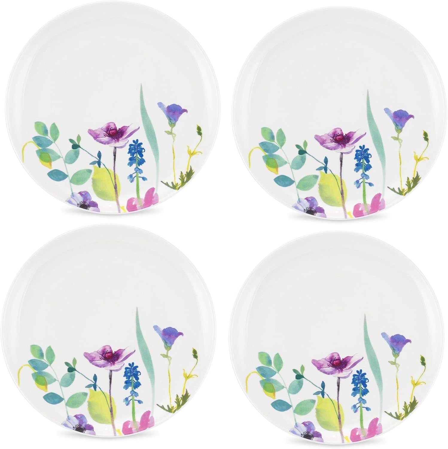 Portmeirion Water Garden Dinner Plate, Set of 4, Multi-Colour