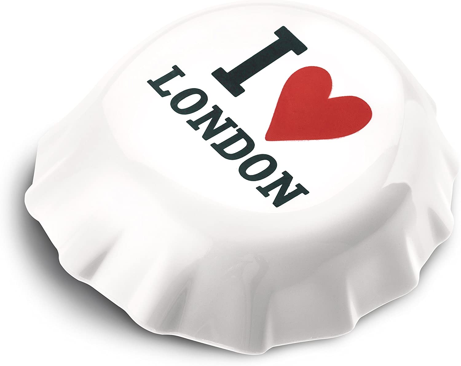 Koziol Plopp I Love London Bottle Opener, Bottle Opener, Bottle Opener, Plastic, white/black/red, 3777525