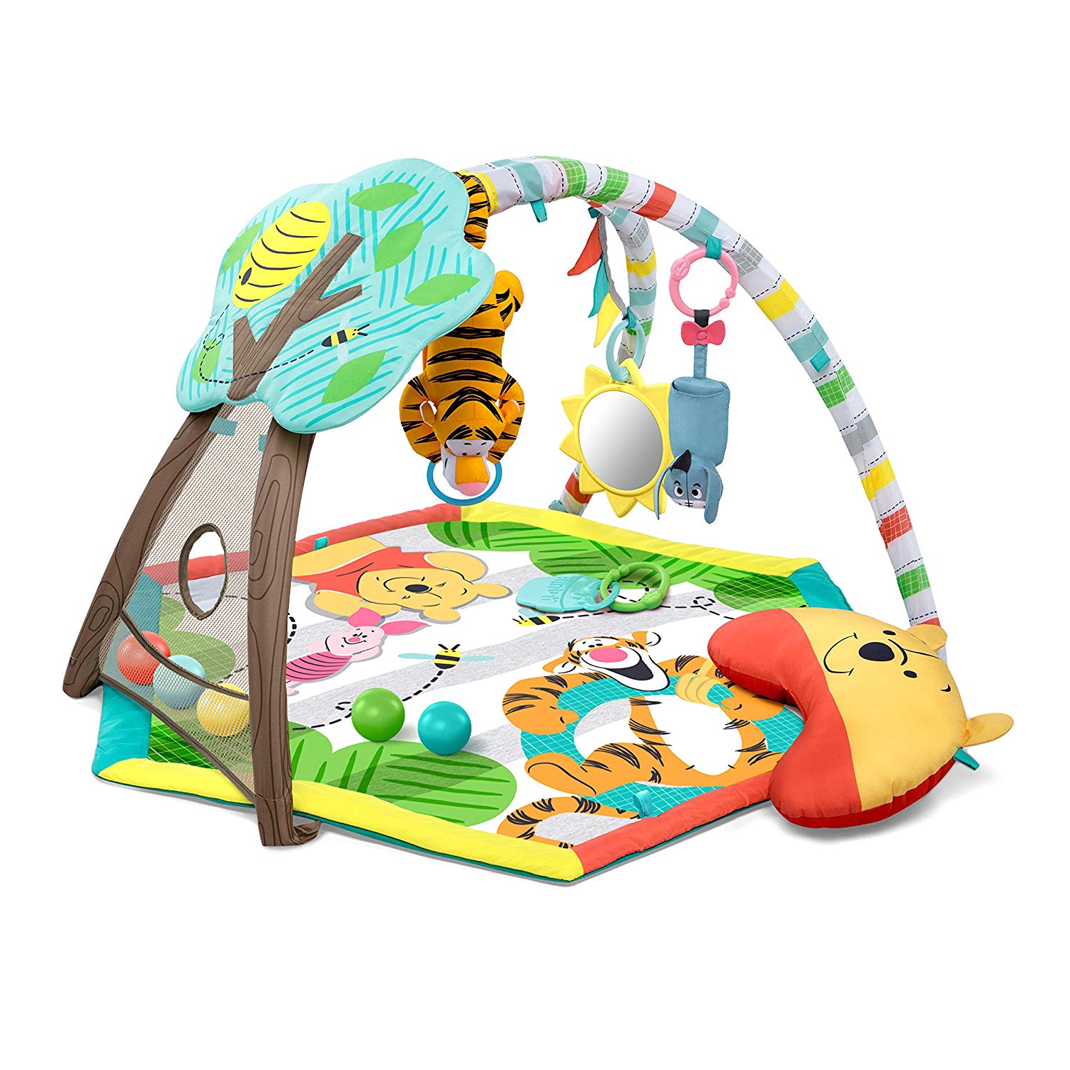 Disney Baby, Winnie the Pooh Play Mat with Play Arch, Music, Five Balls, One Pillow and One Finger Puppet